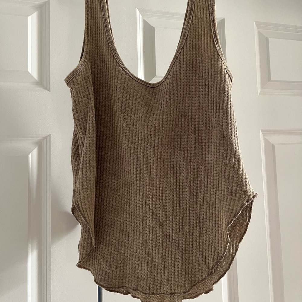 CJLA Olivia waffle knit tank